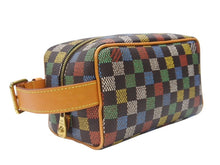 Load image into Gallery viewer, 極美品 LOUIS VUITTON ルイヴィトン LVバーズダミエ ロッカー ドップキット クラッチバッグ 2025SS N00151 ブラウン マルチカラー 中古 4b007143