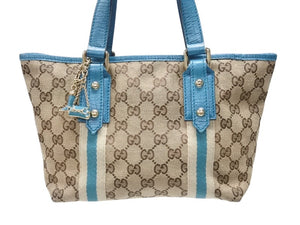 GUCCI グッチ ハンドバッグ 120844 ブラウン ベージュ GGスプリームキャンバス レザー シルバー金具 美品 中古 4b007144