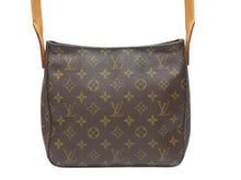 Load image into Gallery viewer, LOUIS VUITTON ルイヴィトン モノグラム ルーピングMM ワンショルダーバッグ M51146 PVC ヌメ革 ブラウン ゴールド金具 美品 中古 4b007145