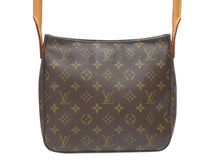 Load image into Gallery viewer, LOUIS VUITTON ルイヴィトン モノグラム ルーピングMM ワンショルダーバッグ M51146 PVC ヌメ革 ブラウン ゴールド金具 美品 中古 4b007145