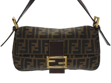 Load image into Gallery viewer, FENDI フェンディ マンマバケット ワンショルダーバッグ 26424 ズッカ柄 ブラウン キャンバス レザー ゴールド金具 美品 中古 4b007146