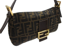 Load image into Gallery viewer, FENDI フェンディ マンマバケット ワンショルダーバッグ 26424 ズッカ柄 ブラウン キャンバス レザー ゴールド金具 美品 中古 4b007146