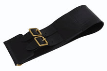 Load image into Gallery viewer, 極美品 CHRISTIAN DIOR クリスチャンディオール D-WAIST ウエストベルト B0098CMIV90075 レザー ブラック ゴールド金具 サイズ70 中古 4b007147