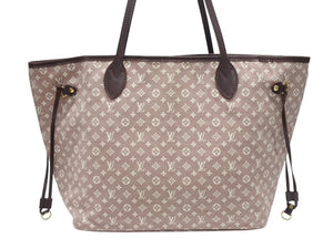 LOUIS VUITTON ルイヴィトン モノグラム イディール ネヴァーフルMM セピア トートバッグ M40515 ゴールド金具 美品 中古 4b007148
