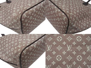 LOUIS VUITTON ルイヴィトン モノグラム イディール ネヴァーフルMM セピア トートバッグ M40515 ゴールド金具 美品 中古 4b007148