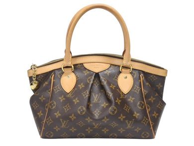 LOUIS VUITTON ルイヴィトン モノグラム ティボリPM ハンドバッグ M40143 ブラウン ゴールド金具 ロゴ 鞄 美品 中古 4b007160