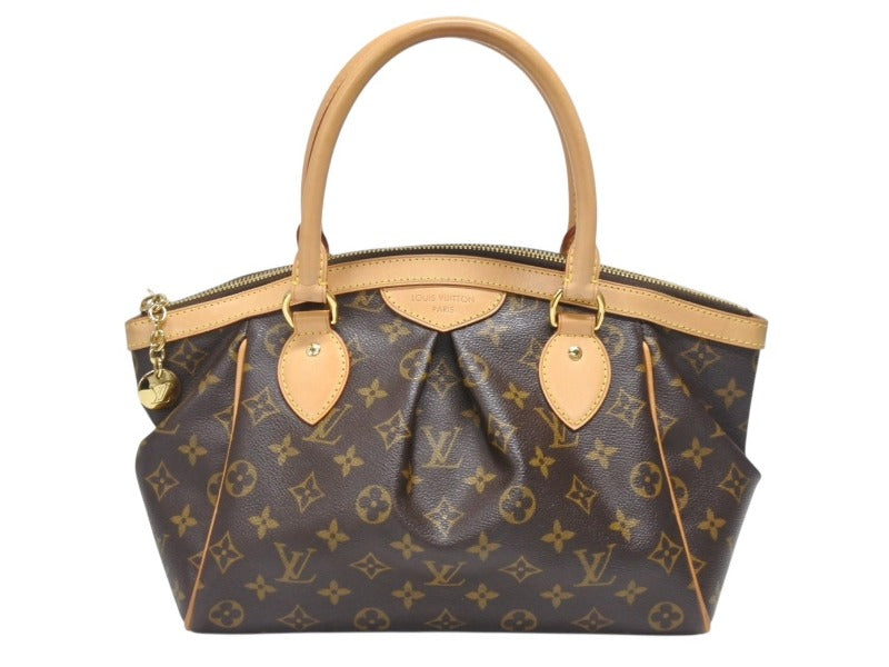 LOUIS VUITTON ルイヴィトン モノグラム ティボリPM ハンドバッグ M40143 ブラウン ゴールド金具 ロゴ 鞄 美品 中古 4b007160
