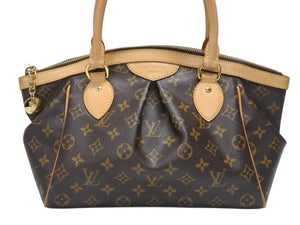 LOUIS VUITTON ルイヴィトン モノグラム ティボリPM ハンドバッグ M40143 ブラウン ゴールド金具 ロゴ 鞄 美品 中古 4b007160