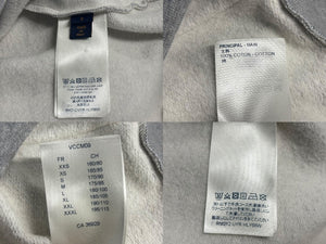 ルイヴィトン LOUISVUITTON 21AW RM212 ロゴプリントネオン ワーキングマンフーディ パーカー グレー M 美品 中古 4b007161
