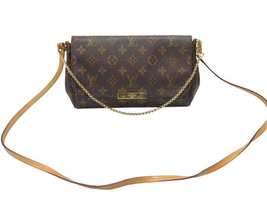 LOUIS VUITTON ルイヴィトン モノグラム フェイボリットMM ショルダーバッグ M40718 ブラウン ゴールド金具 美品 中古 4b007165
