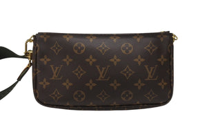 LOUIS VUITTON ルイヴィトン モノグラム ミュルティポシェット アクセソワール カーキ ショルダーバッグ M44813 美品 中古 4b007173