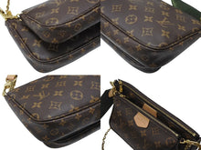 Load image into Gallery viewer, LOUIS VUITTON ルイヴィトン モノグラム ミュルティポシェット アクセソワール カーキ ショルダーバッグ M44813 美品 中古 4b007173