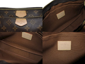 LOUIS VUITTON ルイヴィトン モノグラム ミュルティポシェット アクセソワール カーキ ショルダーバッグ M44813 美品 中古 4b007173