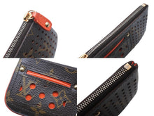 Load image into Gallery viewer, LOUIS VUITTON ルイヴィトン ポシェット クレ コインケース 小銭入れ M95222 モノグラム ペルフォ PVC レザー オレンジ 美品 中古 4b007174