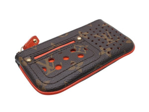 LOUIS VUITTON ルイヴィトン ポシェット クレ コインケース 小銭入れ M95222 モノグラム ペルフォ PVC レザー オレンジ 美品 中古 4b007174