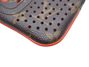 LOUIS VUITTON ルイヴィトン ポシェット クレ コインケース 小銭入れ M95222 モノグラム ペルフォ PVC レザー オレンジ 美品 中古 4b007174