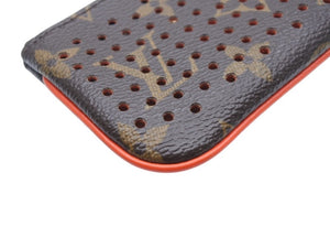 LOUIS VUITTON ルイヴィトン ポシェット クレ コインケース 小銭入れ M95222 モノグラム ペルフォ PVC レザー オレンジ 美品 中古 4b007174