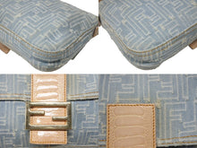 Load image into Gallery viewer, FENDI フェンディ ハンドバッグ ワンショルダーバッグ マンマバケット デニムキャンバス ズッカ ゴールド金具 美品 中古 4b007175