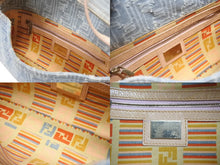 Load image into Gallery viewer, FENDI フェンディ ハンドバッグ ワンショルダーバッグ マンマバケット デニムキャンバス ズッカ ゴールド金具 美品 中古 4b007175