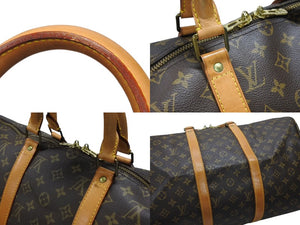 LOUIS VUITTON ルイヴィトン キーポル50 ボストンバッグ M41426 モノグラムキャンバス ブラウン ゴールド金具 美品 中古 4b007176