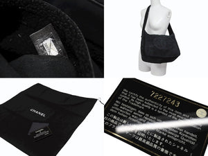 CHANEL シャネル ココマーク ムートン ワンショルダーバッグ 7番台 ブラック ゴールド金具 美品 中古 4b007177