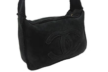 Load image into Gallery viewer, CHANEL シャネル ココマーク ムートン ワンショルダーバッグ 7番台 ブラック ゴールド金具 美品 中古 4b007177
