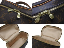 Load image into Gallery viewer, LOUIS VUITTON ルイヴィトン モノグラム ニース ミニ バニティバッグ ハンドバッグ M44495 ブラウン ゴールド金具 美品 中古 4b007178