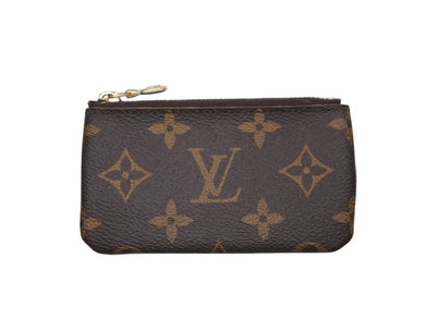 LOUIS VUITTON ルイヴィトン モノグラム ポシェット クレ コインケース 小銭入れ M62650 ロゴ ブラウン 美品 中古 4b007179