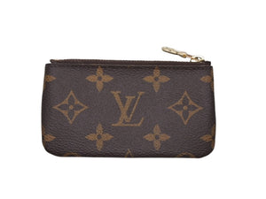 LOUIS VUITTON ルイヴィトン モノグラム ポシェット クレ コインケース 小銭入れ M62650 ロゴ ブラウン 美品 中古 4b007179
