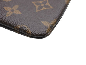 LOUIS VUITTON ルイヴィトン モノグラム ポシェット クレ コインケース 小銭入れ M62650 ロゴ ブラウン 美品 中古 4b007179