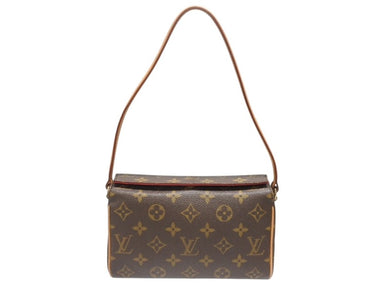 LOUIS VUITTON ルイヴィトン ハンドバッグ レシタル モノグラムキャンバス M51900 ゴールド金具 ブラウン 美品 中古 4b007182