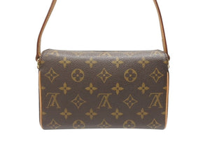 LOUIS VUITTON ルイヴィトン ハンドバッグ レシタル モノグラムキャンバス M51900 ゴールド金具 ブラウン 美品 中古 4b007182