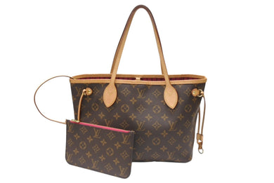 極美品 新型 LOUIS VUITTON ルイヴィトン ネヴァーフルPM トートバッグ M41245 ブラウン ピヴォワンヌ 中古 4b007183