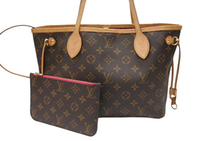 極美品 新型 LOUIS VUITTON ルイヴィトン ネヴァーフルPM トートバッグ M41245 ブラウン ピヴォワンヌ 中古 4b007183