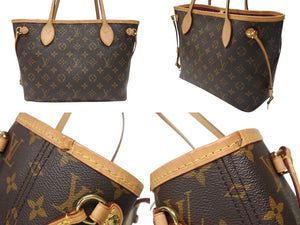 極美品 新型 LOUIS VUITTON ルイヴィトン ネヴァーフルPM トートバッグ M41245 ブラウン ピヴォワンヌ 中古 4b007183