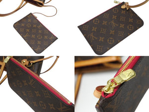 極美品 新型 LOUIS VUITTON ルイヴィトン ネヴァーフルPM トートバッグ M41245 ブラウン ピヴォワンヌ 中古 4b007183