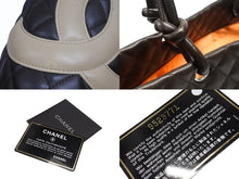 Load image into Gallery viewer, CHANEL シャネル カンボンライン ラージトートバッグ 9番台 A25169 ココマーク ラムスキン ブラウン ベージュ シルバー金具 美品 中古 4b007184