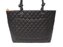 Load image into Gallery viewer, CHANEL シャネル カンボンライン ラージトートバッグ 9番台 A25169 ココマーク ラムスキン ブラウン ベージュ シルバー金具 美品 中古 4b007184