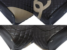 Load image into Gallery viewer, CHANEL シャネル カンボンライン ラージトートバッグ 9番台 A25169 ココマーク ラムスキン ブラウン ベージュ シルバー金具 美品 中古 4b007184