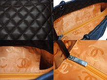 Load image into Gallery viewer, CHANEL シャネル カンボンライン ラージトートバッグ 9番台 A25169 ココマーク ラムスキン ブラウン ベージュ シルバー金具 美品 中古 4b007184