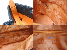 Load image into Gallery viewer, CHANEL シャネル カンボンライン ラージトートバッグ 9番台 A25169 ココマーク ラムスキン ブラウン ベージュ シルバー金具 美品 中古 4b007184
