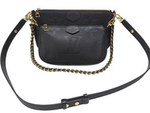 Load image into Gallery viewer, 極美品 LOUIS VUITTON ルイヴィトン モノグラム アンプラント ミュルティ ポシェット アクセソワール ブラック M80399 現行 ゴールド金具 中古 4b007186