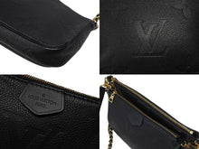 Load image into Gallery viewer, 極美品 LOUIS VUITTON ルイヴィトン モノグラム アンプラント ミュルティ ポシェット アクセソワール ブラック M80399 現行 ゴールド金具 中古 4b007186