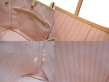 Load image into Gallery viewer, 極美品 LOUIS VUITTON 新型 ルイヴィトン ネヴァーフルMM ローズバレリーヌ ハンドバッグ N40603 ダミエアズールキャンバス ホワイト 中古 4b007187