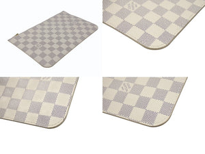 極美品 LOUIS VUITTON 新型 ルイヴィトン ネヴァーフルMM ローズバレリーヌ ハンドバッグ N40603 ダミエアズールキャンバス ホワイト 中古 4b007187