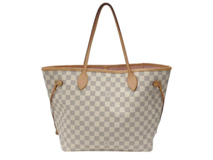 極美品 LOUIS VUITTON 新型 ルイヴィトン ネヴァーフルMM ローズバレリーヌ ハンドバッグ N40603 ダミエアズールキャンバス ホワイト 中古 4b007187
