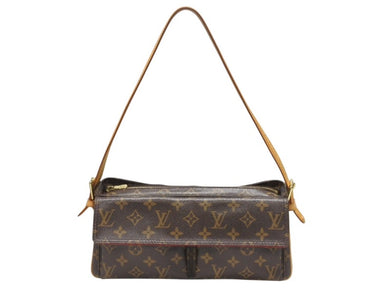 LOUIS VUITTON ルイヴィトン ヴィバ シテMM ワンショルダーバッグ M51164 モノグラム ブラウン レザー PVC 美品 中古 4b007188