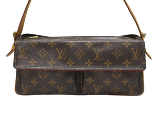 LOUIS VUITTON ルイヴィトン ヴィバ シテMM ワンショルダーバッグ M51164 モノグラム ブラウン レザー PVC 美品 中古 4b007188