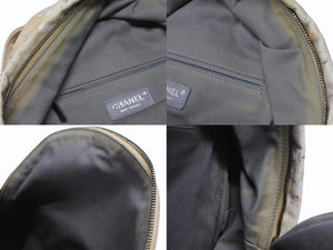 極美品 激レア シャネル CHANEL A92352 2014年コレクション グラフィティ ペイント リュック ベージュ アクト2 中古 4b007189