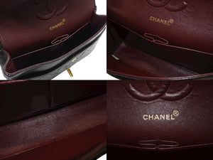 CHANEL シャネル マトラッセ25 Wフラップ Wチェーンショルダーバッグ 5番台 A1112 ラムスキン ブラック シルバー金具 美品 中古 4b007192
